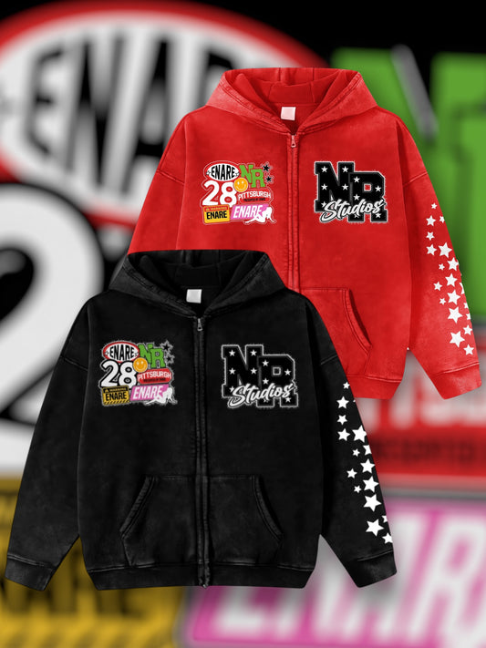 NR patchwork hoodie